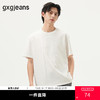 gxg.jeans男装 白色拼接肌理简约休闲圆领短袖T恤男士 25夏热卖 商品缩略图0