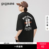 gxgjeans男装 后背字母印花美式休闲宽松圆领短袖T恤男 25夏热卖 商品缩略图0