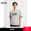GXG男装 休闲简约T恤字母印花圆领短袖针织 春季热卖G25X441009 商品缩略图0