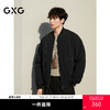 GXG男装 经典黑色不规则明线棒球领夹克棉服外套 25年冬季热卖 商品缩略图0