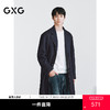 GXG男装 藏青色单排扣柴斯特商务羊毛长款大衣 25年冬季热卖 商品缩略图0