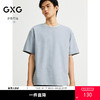 GXG男装 双色可选简约休闲T恤肌理提花圆领短袖针织  春季热卖G25X441021 商品缩略图0
