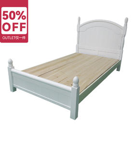 【OUTLET】N波士顿 单人床 水洗白