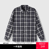 GXG男装26春季潮流撞色格纹时尚百搭宽松休闲男式翻领长袖衬衫K&C 商品缩略图0