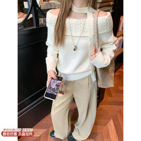 <曾小咸推荐>2.11现货秒杀 ！微信超特价！韩系一字肩毛衣 日常169.99 立减80 秒杀89.99！！