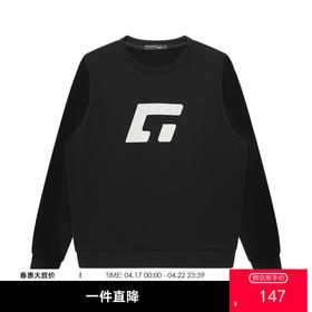 GXG男装【100%棉】秋季腰果花图案舒适百搭圆领休闲男式卫衣K&C