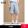 GXG男装 提花设计牛仔短裤通勤水洗短裤男休闲短裤 2025夏季热卖款 商品缩略图0