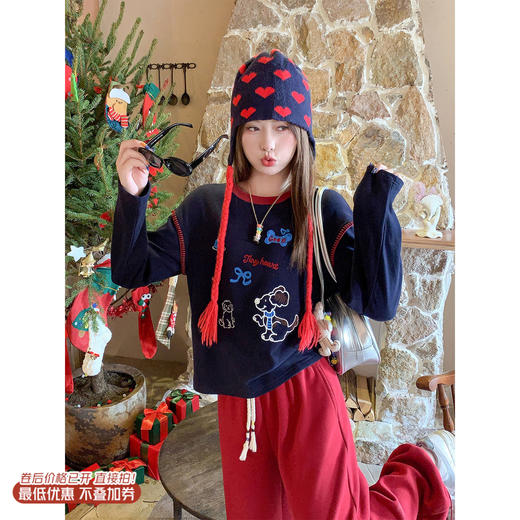 <曾小咸推荐>2.24现货秒杀 ！微信超特价！卡通印花加绒长袖t恤 日常169.99 立减100 秒杀69.99！！ 商品图0