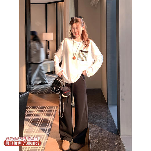 <曾小咸推荐> 2.19 现货秒杀 ！微信超特价！4色韩系灰直筒休闲裤 日常189.99 立减110 秒杀79.99！！长袖t恤 秒杀69.99！！ 商品图0