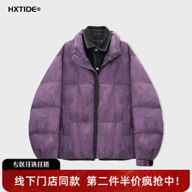 【新品上新】HX 冬季假两件短款立领羽绒服C100540010101