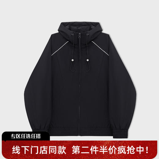【新品上新】HX 冬季短款带帽棉服S112544255101/02 商品图0