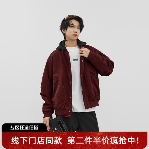 【新品上新】HX 冬季短款带帽棉服C112540013101 商品图0