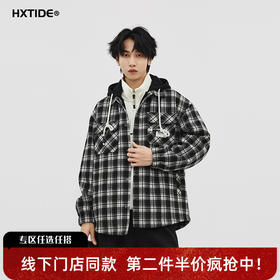 【新品上新】HX 冬季假两件带帽茄克衫C105540004101
