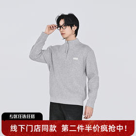 【新品上新】HX 冬季中领半开胸毛衫S107544300101