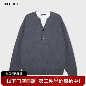 【新品上新】HX 春季假两件圆领毛衫S107610006101