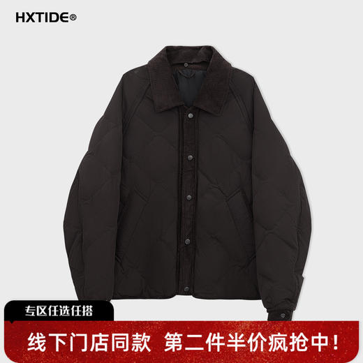 【新品上新】HX 冬季短款翻领薄羽绒服S100544086101/02 商品图0