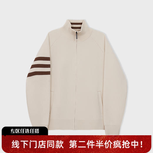 【新品上新】HX 冬季小立领开胸毛衫S107544123101 商品图0