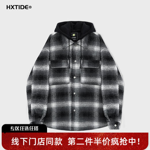 【新品上新】HX 冬季短款带帽薄羽绒服C100540017101 商品图0