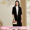 乔万尼风衣新款女时尚洋气流行休闲黑色外套薄款中长款夏ES2A113 商品缩略图0