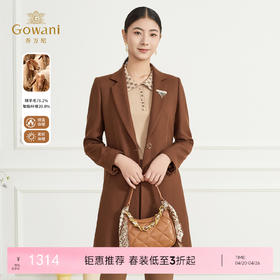 乔万尼时尚通勤都市风修身显瘦中长款风衣外套ET3A687805