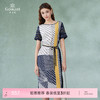 乔万尼高级感真丝连衣裙撞色拼接宽松EI2E865 商品缩略图0