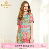 乔万尼夏衬衫复古印花宽松直筒气质真丝桑蚕丝上衣女中长EN2C619 商品缩略图0