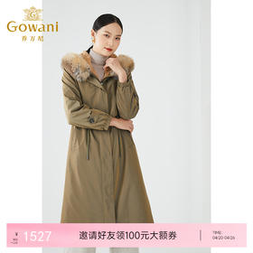 乔万尼派克服冬季保暖大毛领长款过膝收腰尼克服外套ES4N396
