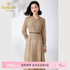 乔万尼新品100%桑蚕丝真丝修身波点连衣裙ET2E288 商品缩略图0