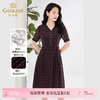 乔万尼真丝桑蚕丝连衣裙新款复古小波点收腰设计EF2E330 商品缩略图0