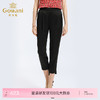乔万尼夏季休闲裤黑色高腰显瘦哈伦修身九分小脚裤子EN2F587 商品缩略图0