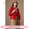 【100%绵羊毛】乔万尼红色大衣新款冬季短款EM4B578 商品缩略图0