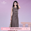 乔万尼新品舒弹高级感捏褶显瘦连衣裙ED2E477 商品缩略图0