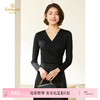乔万尼新款秋季新品V领长袖不规则上衣亲肤显瘦EM3C312 商品缩略图0