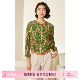 乔万尼真丝外套女春秋款新款休闲减龄初秋EM3B348