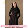 乔万尼新款秋冬印花连衣裙气质时尚修身收腰显瘦中长裙ES4E318 商品缩略图0