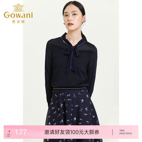 乔万尼秋季新款针织衫拼接镂空小性感羊毛衫薄款舒适长袖上衣ES3M598