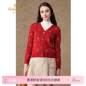 【两色可选】乔万尼针织衫宝石红英伦气质假两件式毛衫EI4M646