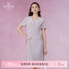 乔万尼V领薰衣草紫小香风连衣裙EM2E745 商品缩略图0