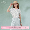 乔万尼夏季新品真丝清新亮丽宽松印花桑蚕丝上衣EI2C796 商品缩略图0