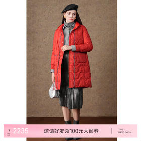 【鹅绒】乔万尼白鹅绒羽绒服双面穿收腰设计ET4T938