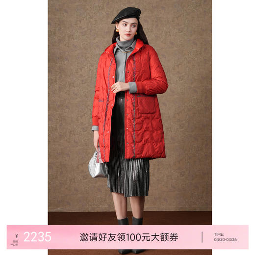 【鹅绒】乔万尼白鹅绒羽绒服双面穿收腰设计ET4T938 商品图0