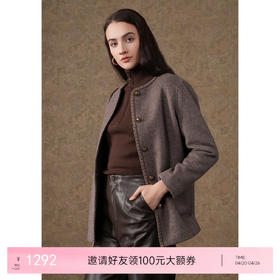 乔万尼中长款小香风羊毛外套短款时尚大衣EM4B595