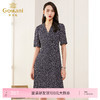 乔万尼V领修身收腰印花碎花连衣裙夏季新款中长裙子女ES1E025 商品缩略图0