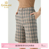 乔万尼秋冬新款帅气时尚显瘦显腿长精致英伦风设计感五分中裤ES4F428 商品缩略图0