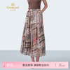 乔万尼度假风高腰设计印花A型半身裙ED2D443 商品缩略图0