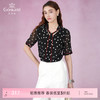 乔万尼夏季桑蚕丝波点衬衫女设计感洋气修身短袖真丝上衣EN2C570 商品缩略图0