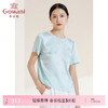 【三醋酸】乔万尼新款三醋酸缎面衬衫短袖衬衣休闲上衣EI2C756 商品缩略图0
