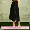 乔万尼100%桑蚕丝半身裙国风刺绣设计真丝半裙EM2D812 商品缩略图0