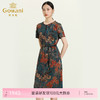 【香云纱】乔万尼真丝连衣裙女夏季复古印花气质显瘦桑蚕丝长裙ES2E102 商品缩略图0