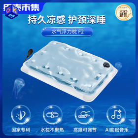 （15天试睡）【悬浮支撑释放压力 高度可调  AI音乐助眠】Nitetronic 添眠F2水气浮力枕2.0升级版 精美礼盒包装（顺丰发货）